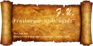 Freiberger Ulászló névjegykártya